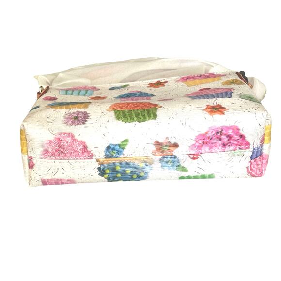 NWT Dooney & Bourke White Multicolor Cupcake Print Crossbody Bag Purse - Picture 6 of 10